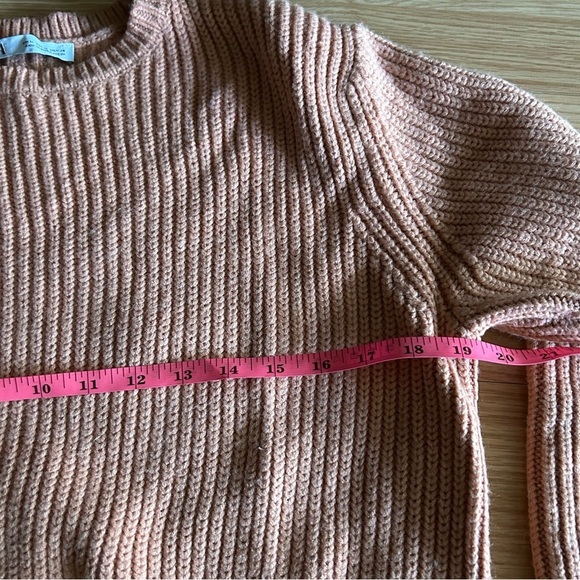 Zara Light Pink Chunky Cropped Sweater Medium - Picture 4 of 7